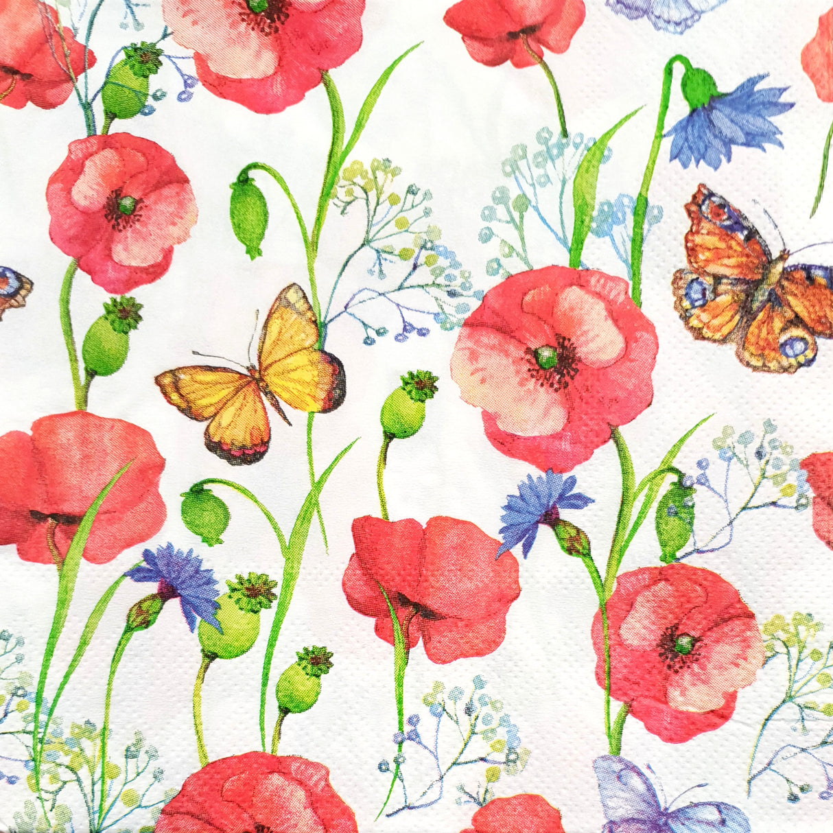Decoupage Napkin - (DN-8937) - Spring Poppy