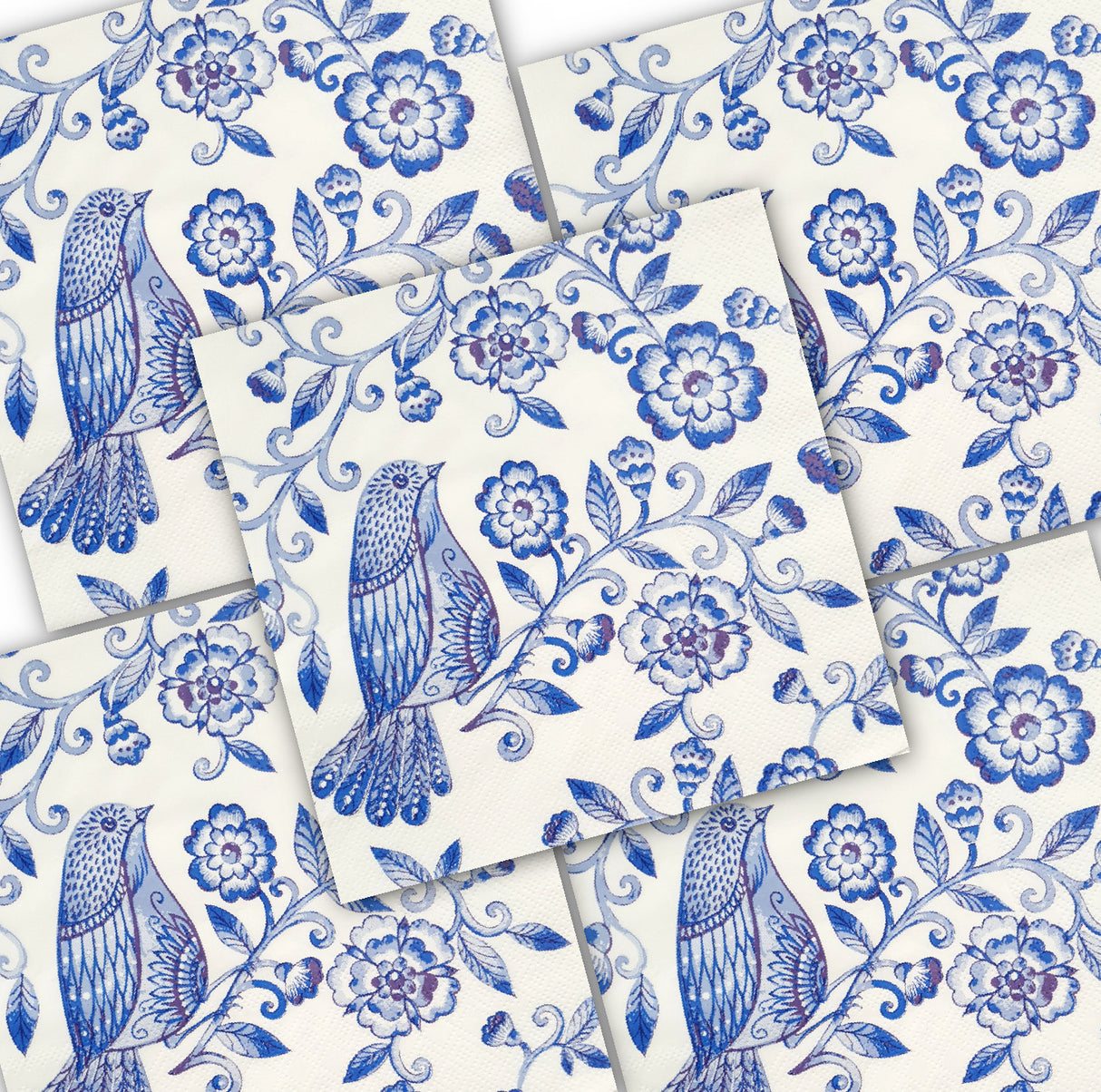 Decoupage Napkin - (DN-8953) - Blue Bird - Set of 5