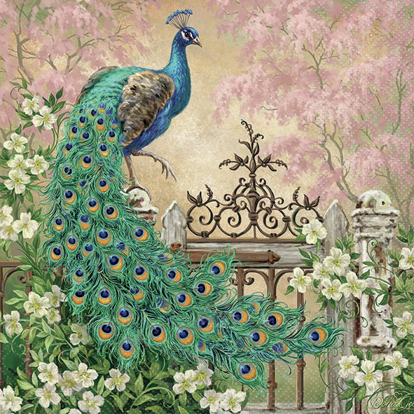 Decoupage Napkin - (DN-8958) - Noble Peacock