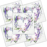 Decoupage Napkin - (DN-8959) - Flower Heart - Set of 5