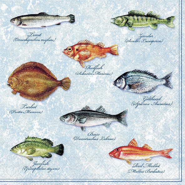 Decoupage Napkin - (DN-8977) - Fishes