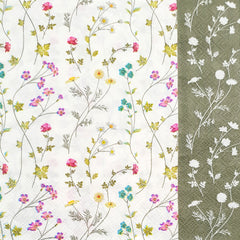 Decoupage Napkin - (DN-8980) - Spring Flower Sprigs