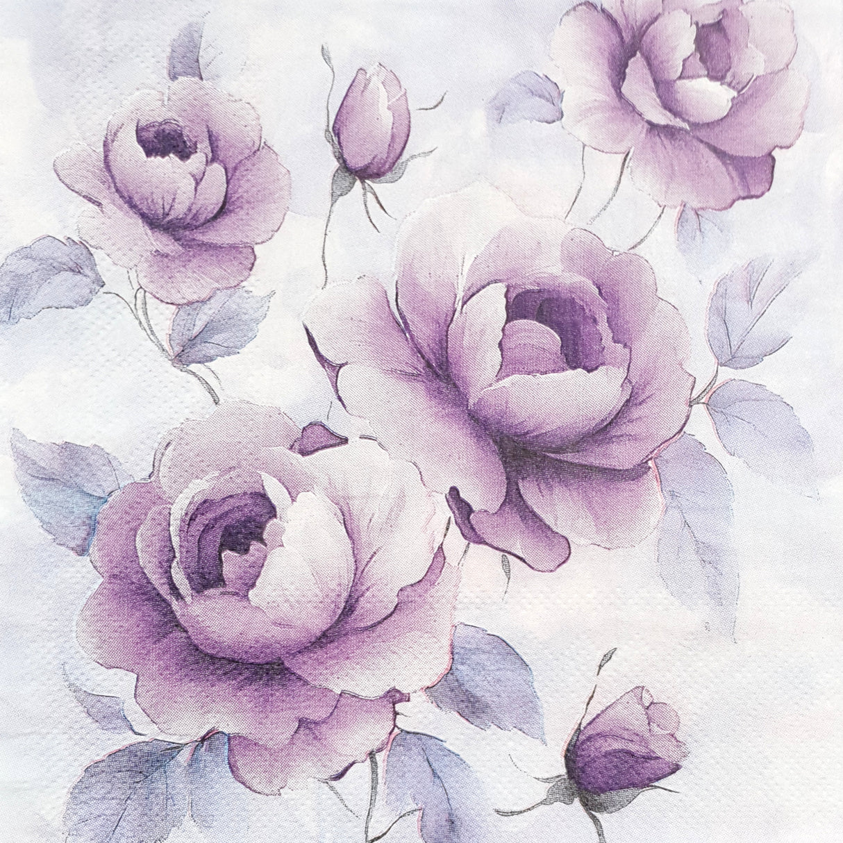 Decoupage Napkin - (DN-8982) - Dusty Roses