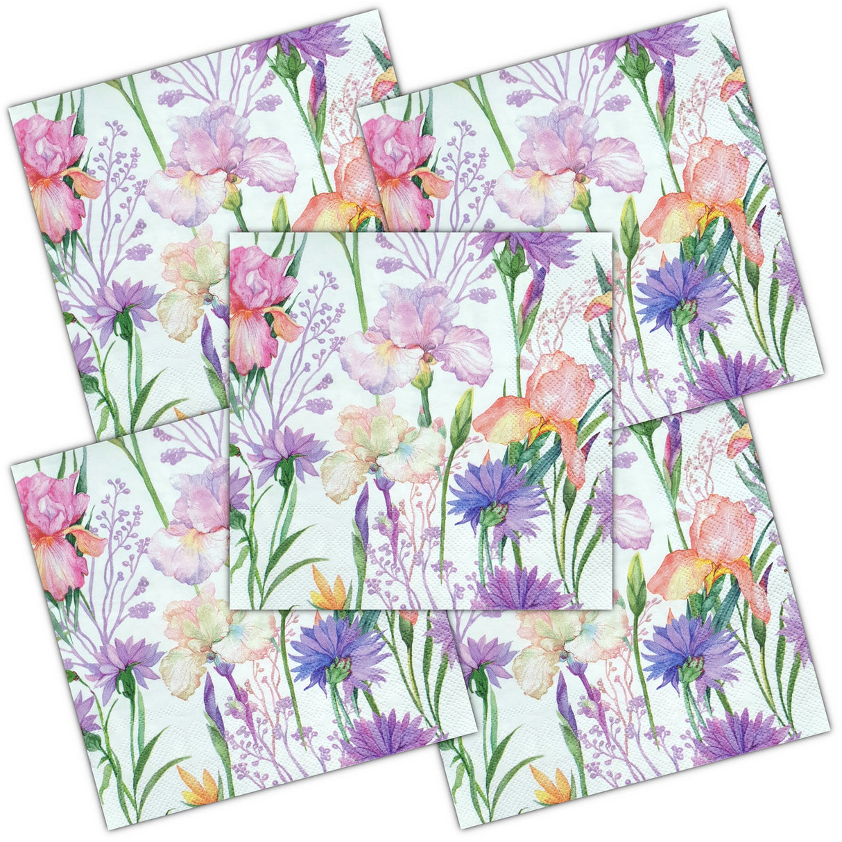 Decoupage Napkin - (DN-8984) - Flowers - Set of 5