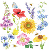 Decoupage Napkin - (DN-8993) - Flowers & Bees