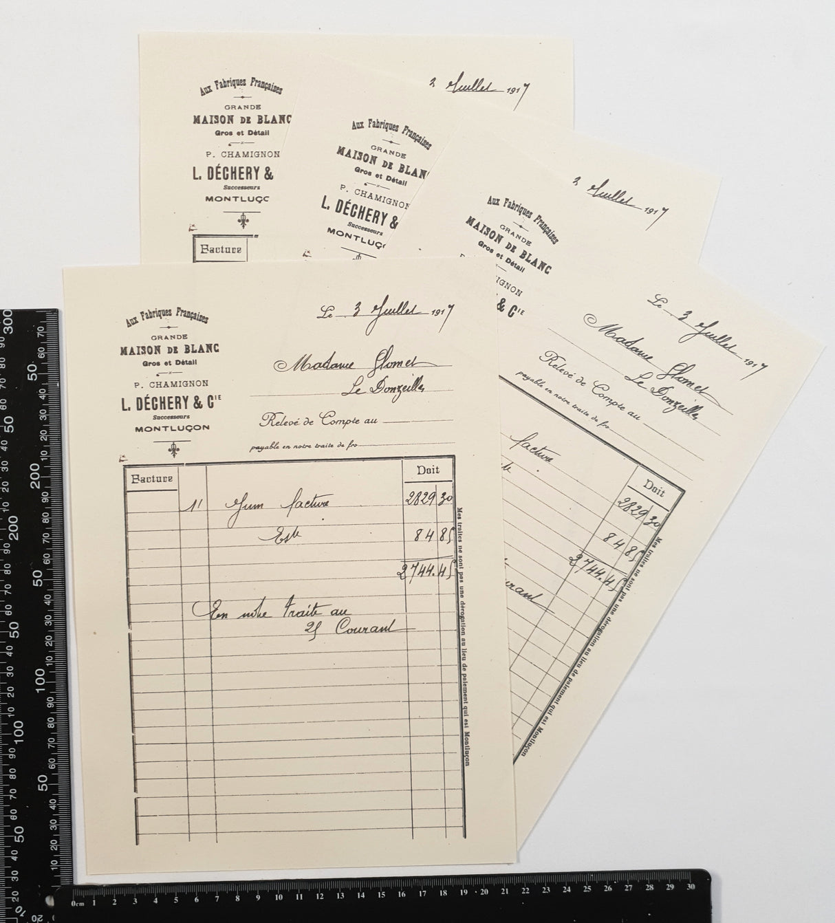 Faux Vintage Invoice Pack - 9002