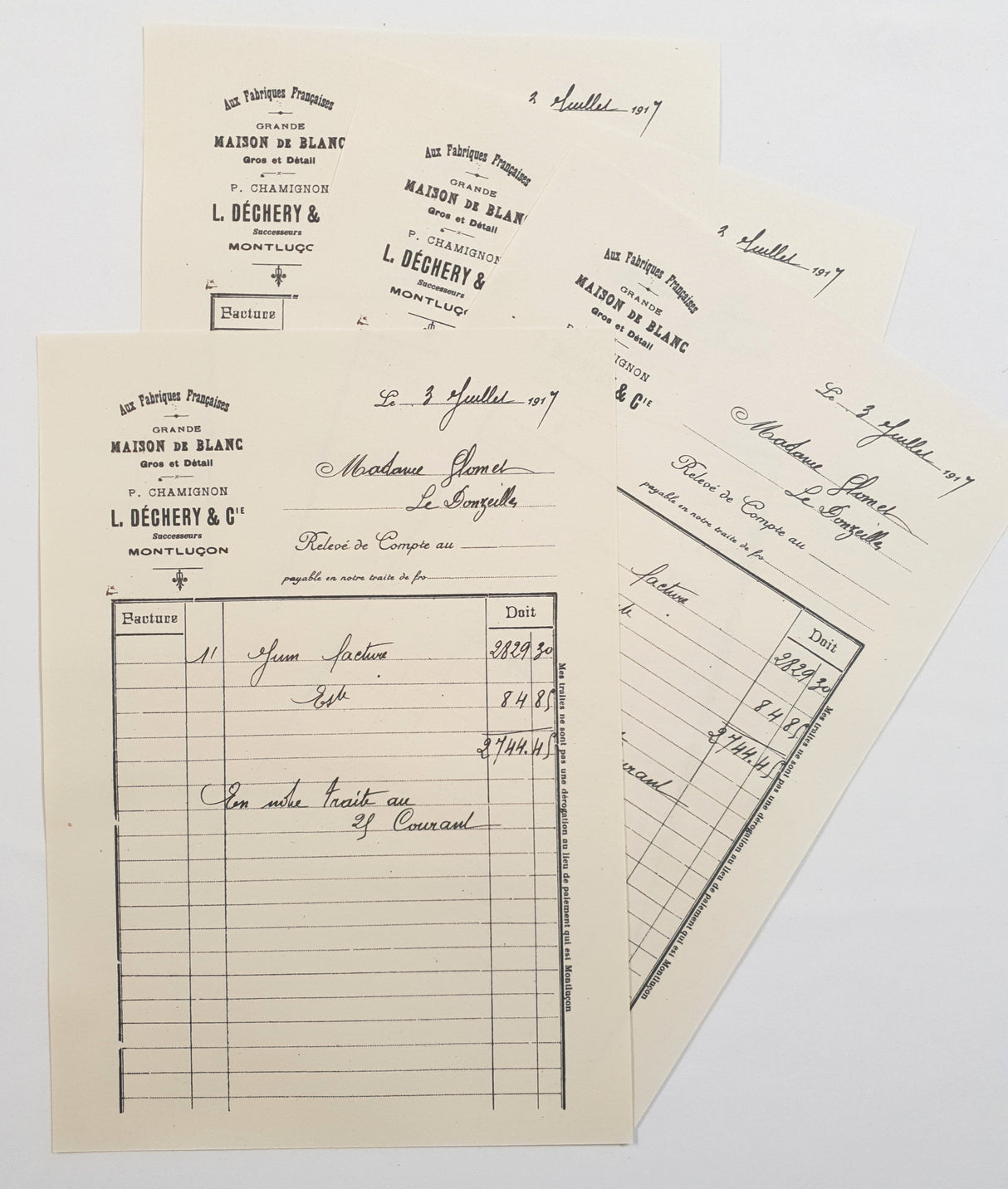 Faux Vintage Invoice Pack - 9002