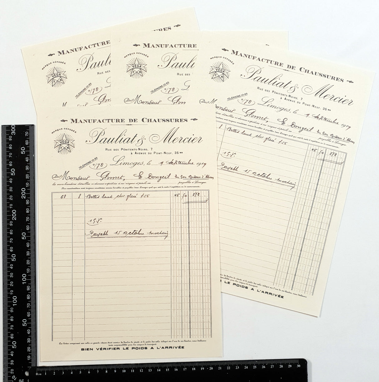 Faux Vintage Invoice Pack - 9006