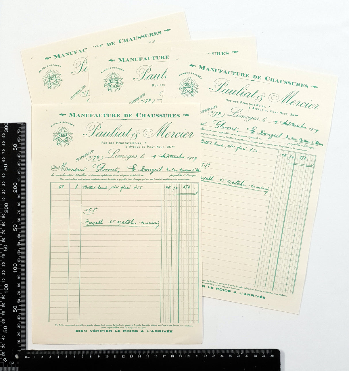 Faux Vintage Invoice Pack - 9007