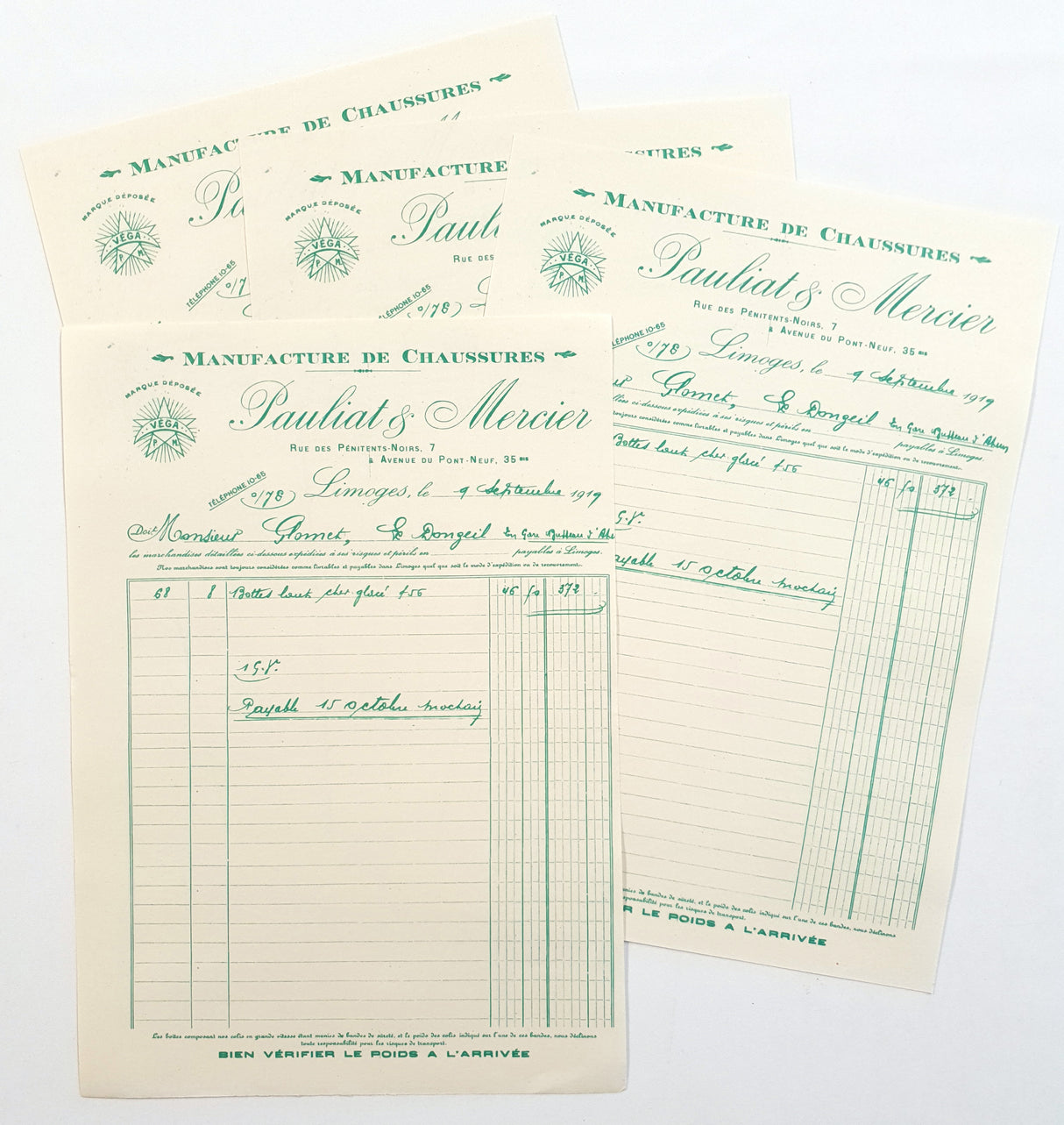 Faux Vintage Invoice Pack - 9007