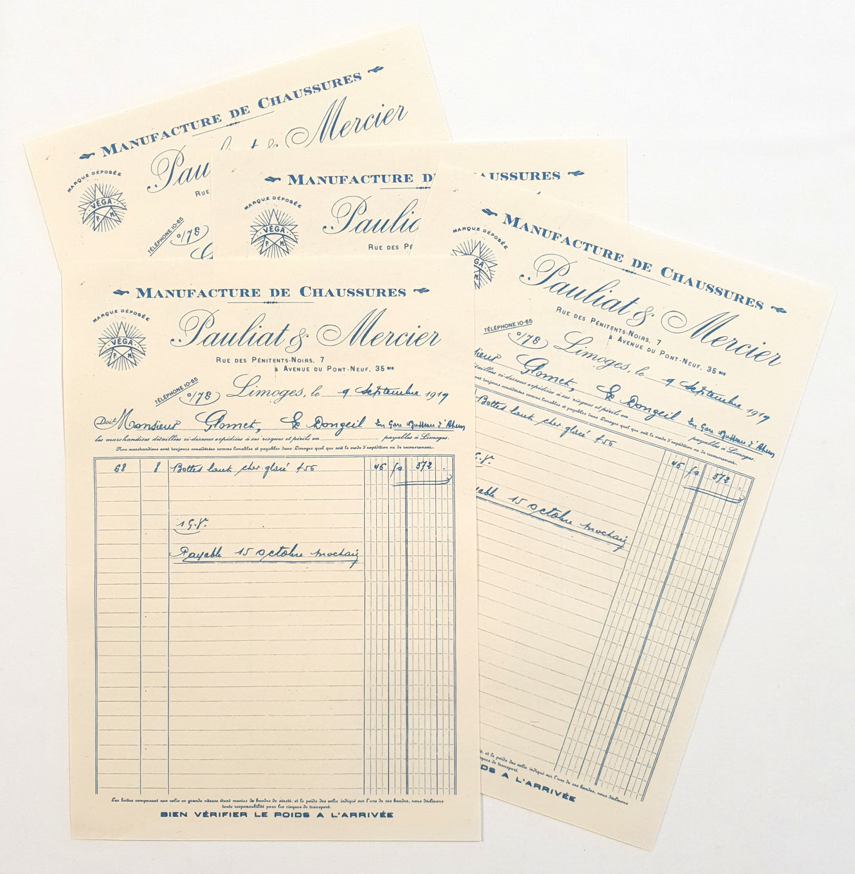 Faux Vintage Invoice Pack - 9008