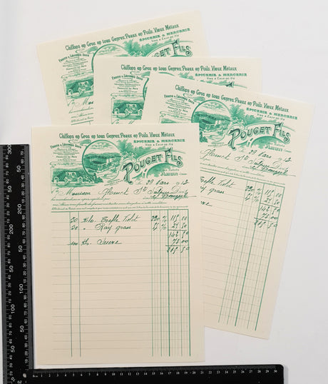 Faux Vintage Invoice Pack - 9010