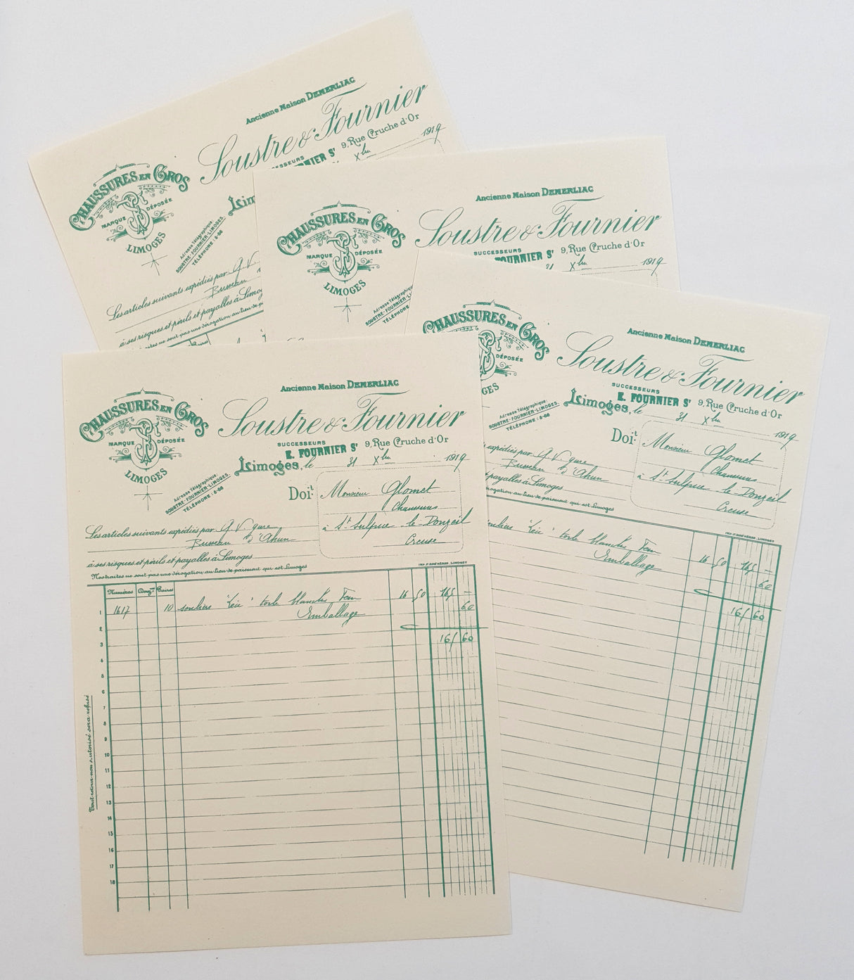 Faux Vintage Invoice Pack - 9013