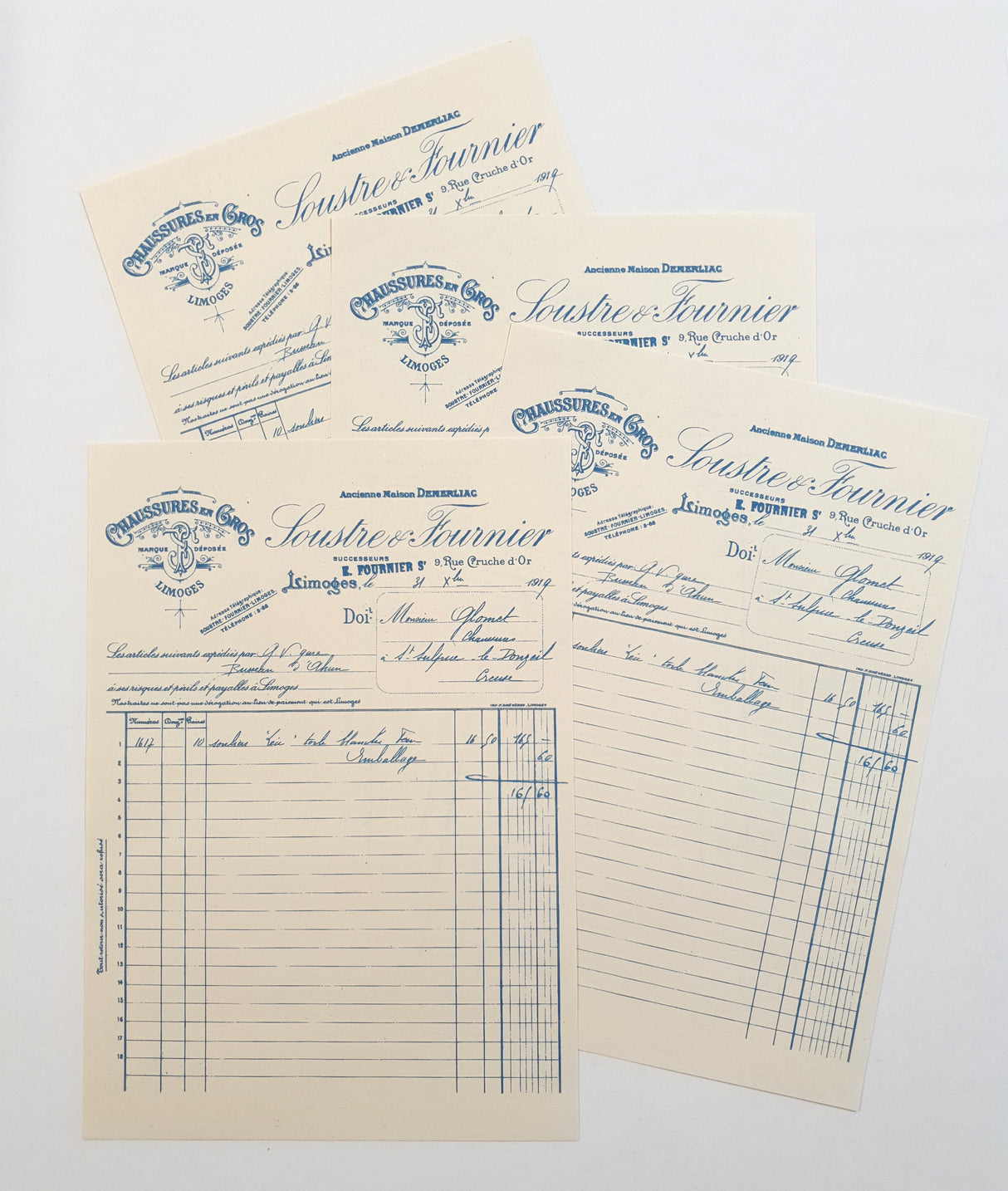 Faux Vintage Invoice Pack - 9014