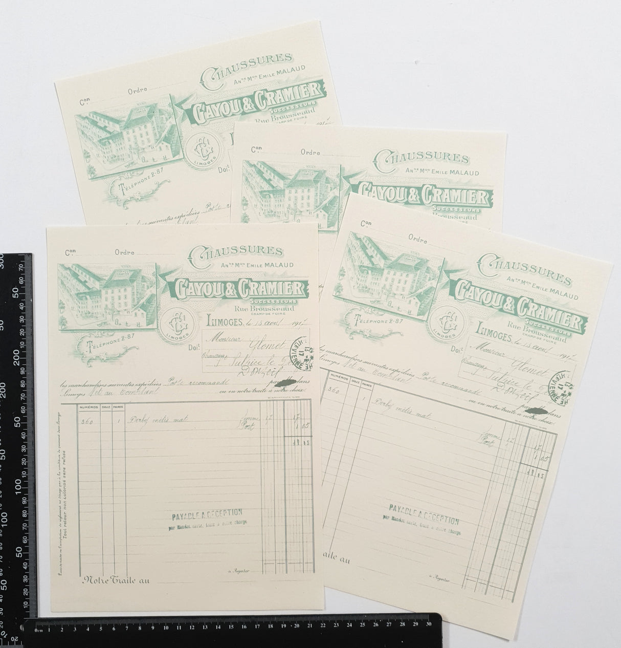 Faux Vintage Invoice Pack - 9015
