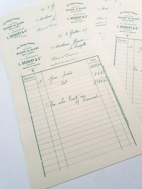 Faux Vintage Invoice Pack - 9017