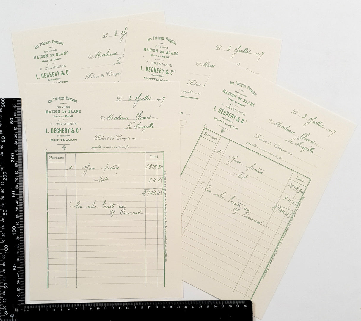 Faux Vintage Invoice Pack - 9017
