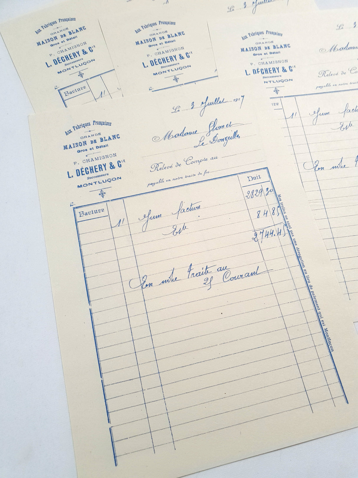 Faux Vintage Invoice Pack - 9018