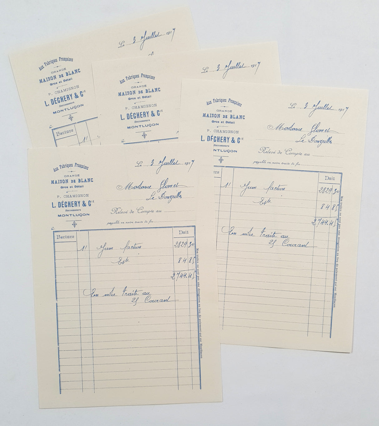 Faux Vintage Invoice Pack - 9018