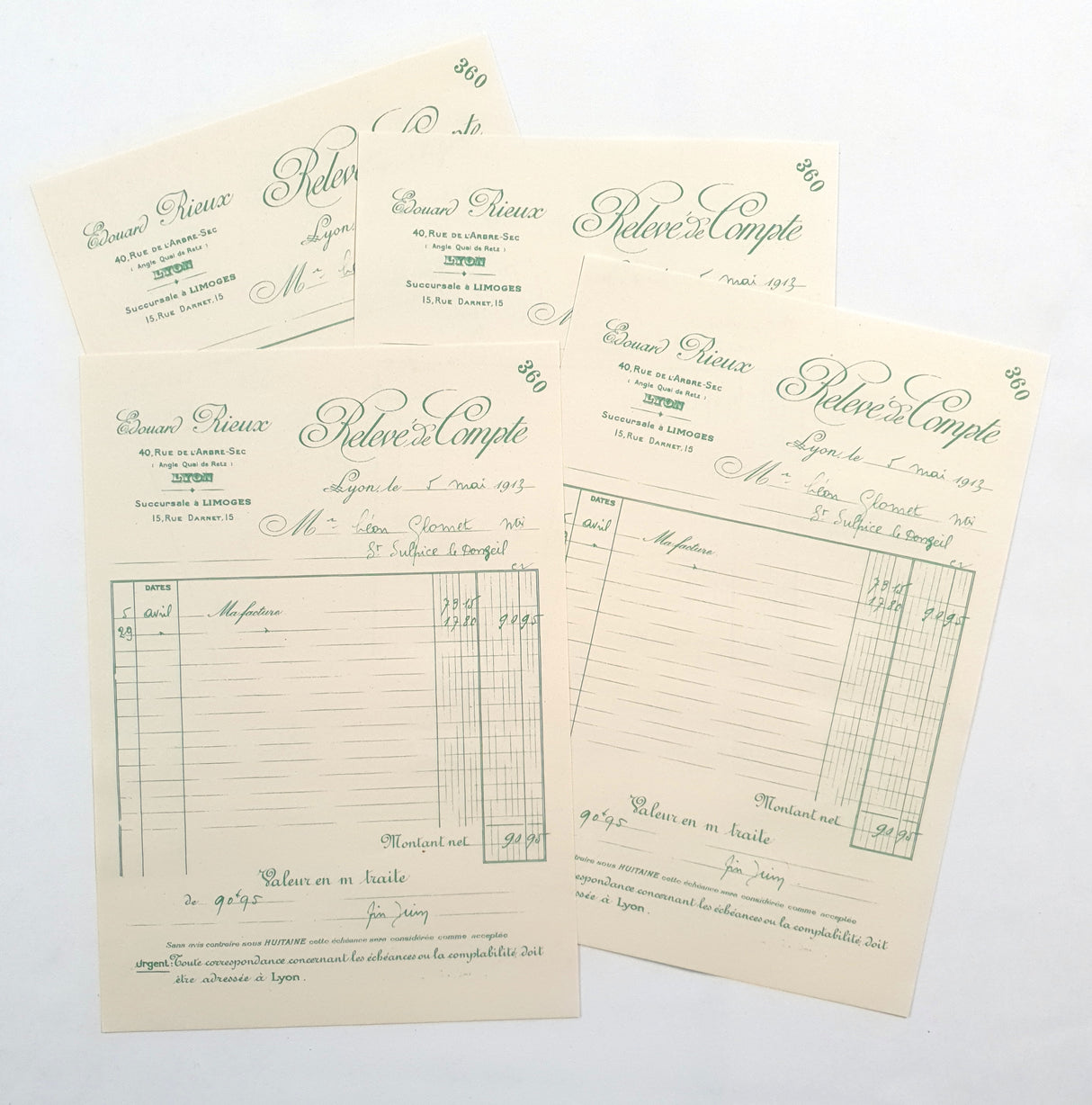 Faux Vintage Invoice Pack - 9019