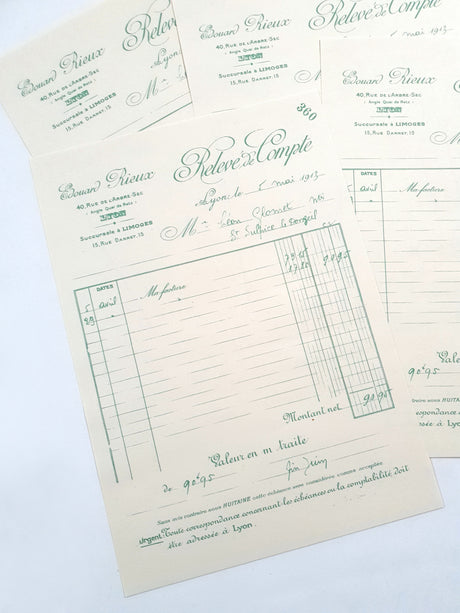 Faux Vintage Invoice Pack - 9019