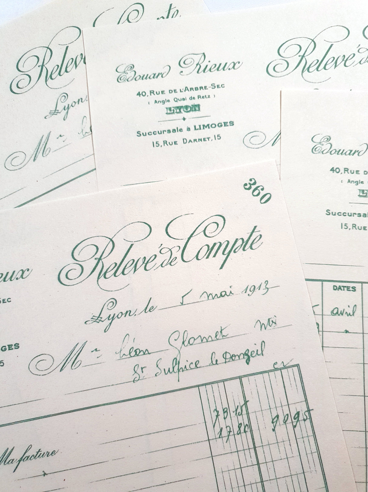 Faux Vintage Invoice Pack - 9019