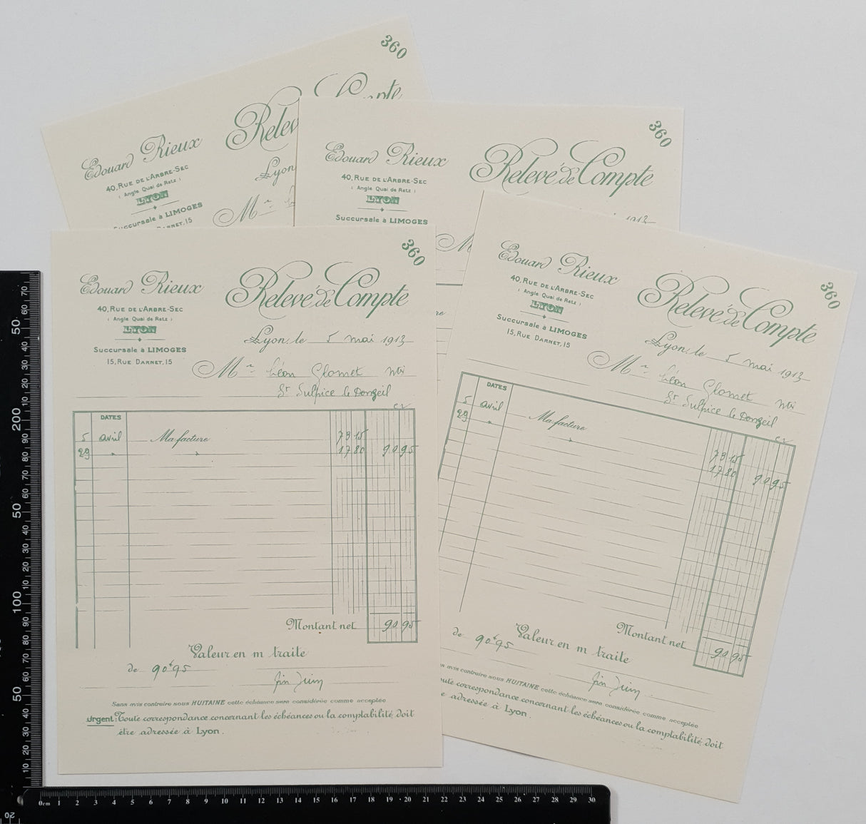 Faux Vintage Invoice Pack - 9019