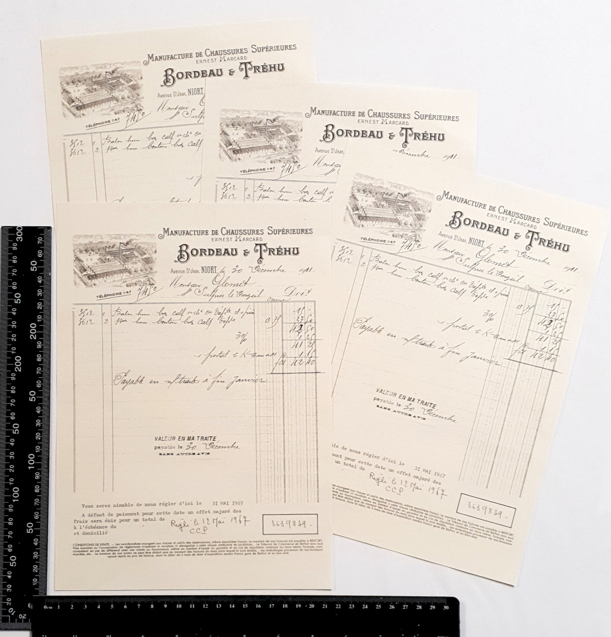 Faux Vintage Invoice Pack - 9022