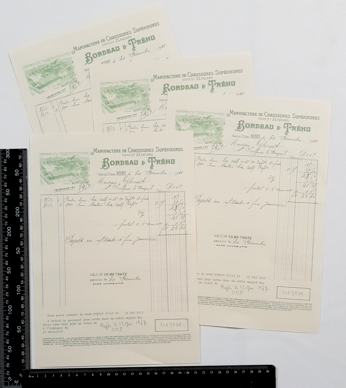 Faux Vintage Invoice Pack - 9023
