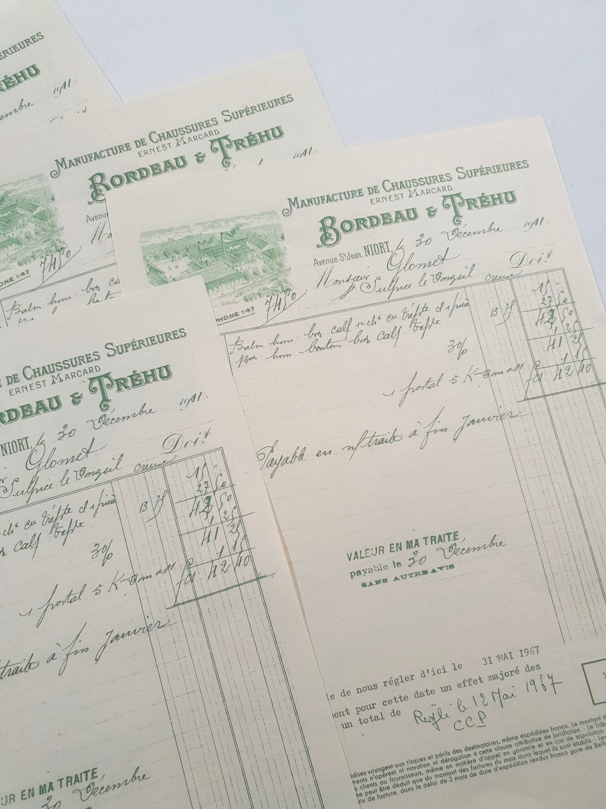 Faux Vintage Invoice Pack - 9023