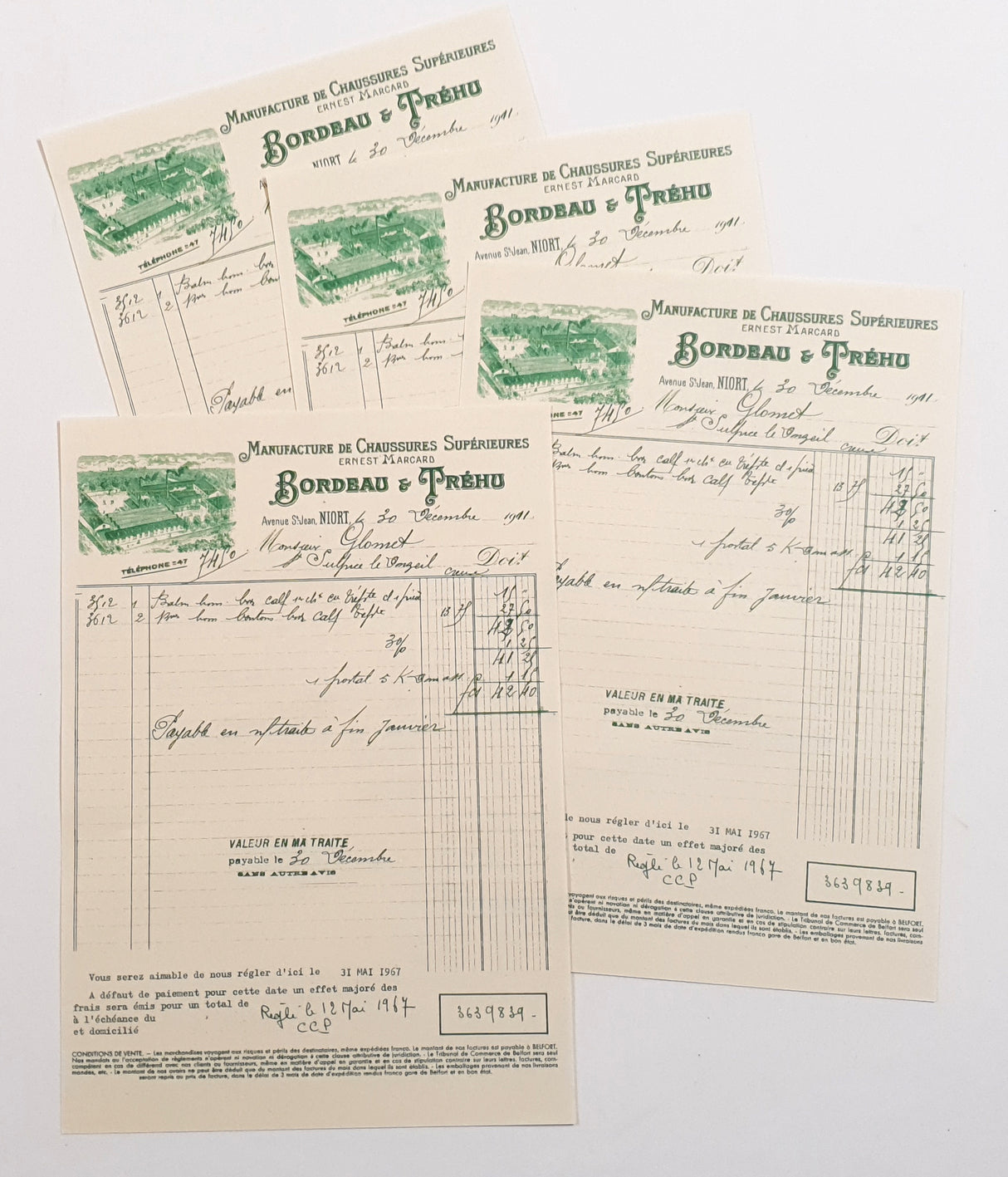 Faux Vintage Invoice Pack - 9023
