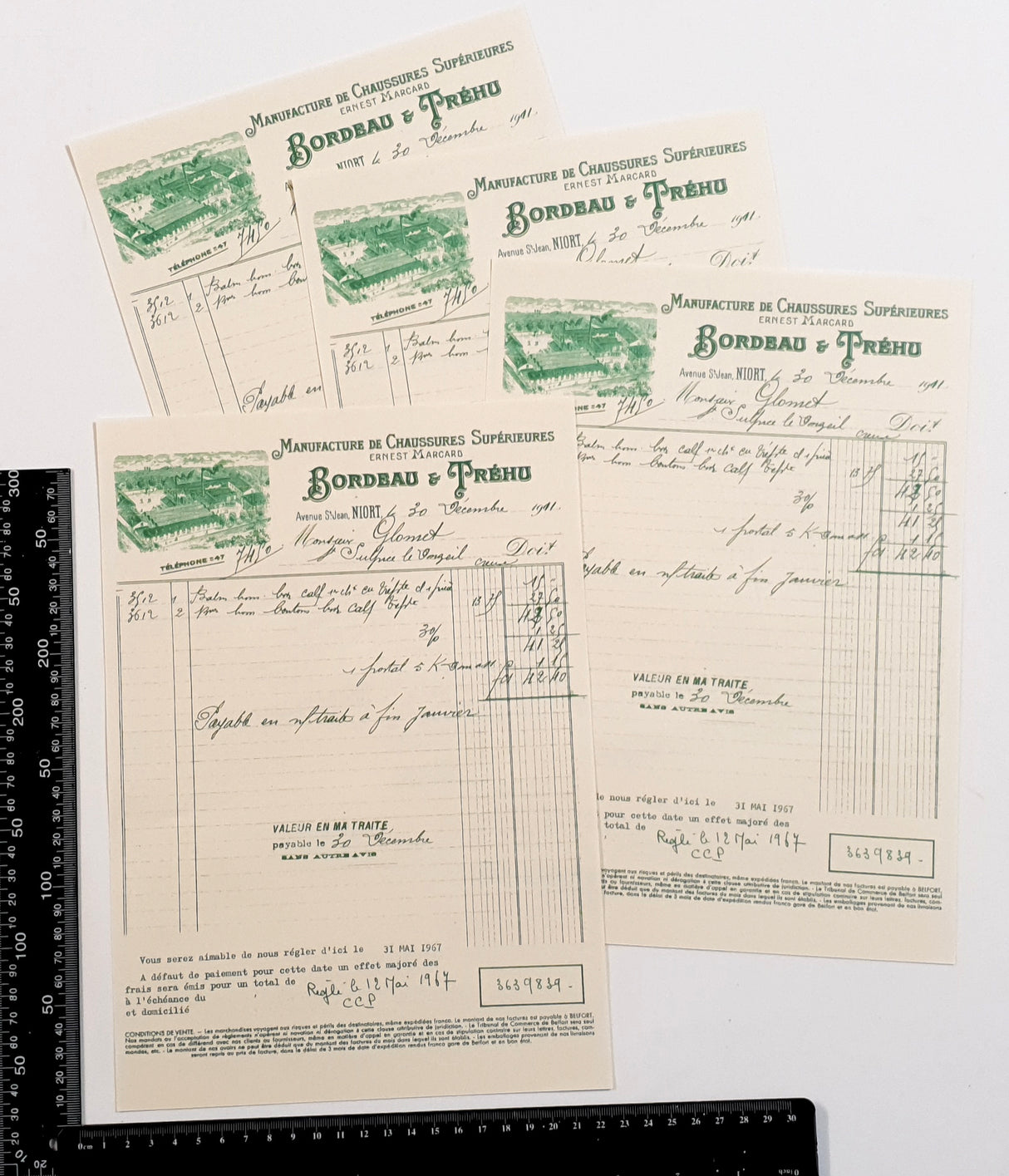 Faux Vintage Invoice Pack - 9023