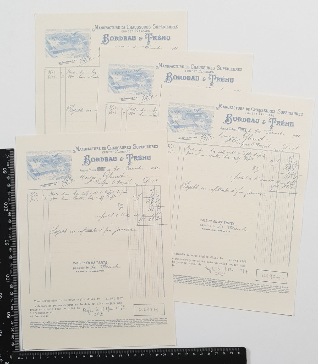 Faux Vintage Invoice Pack - 9024