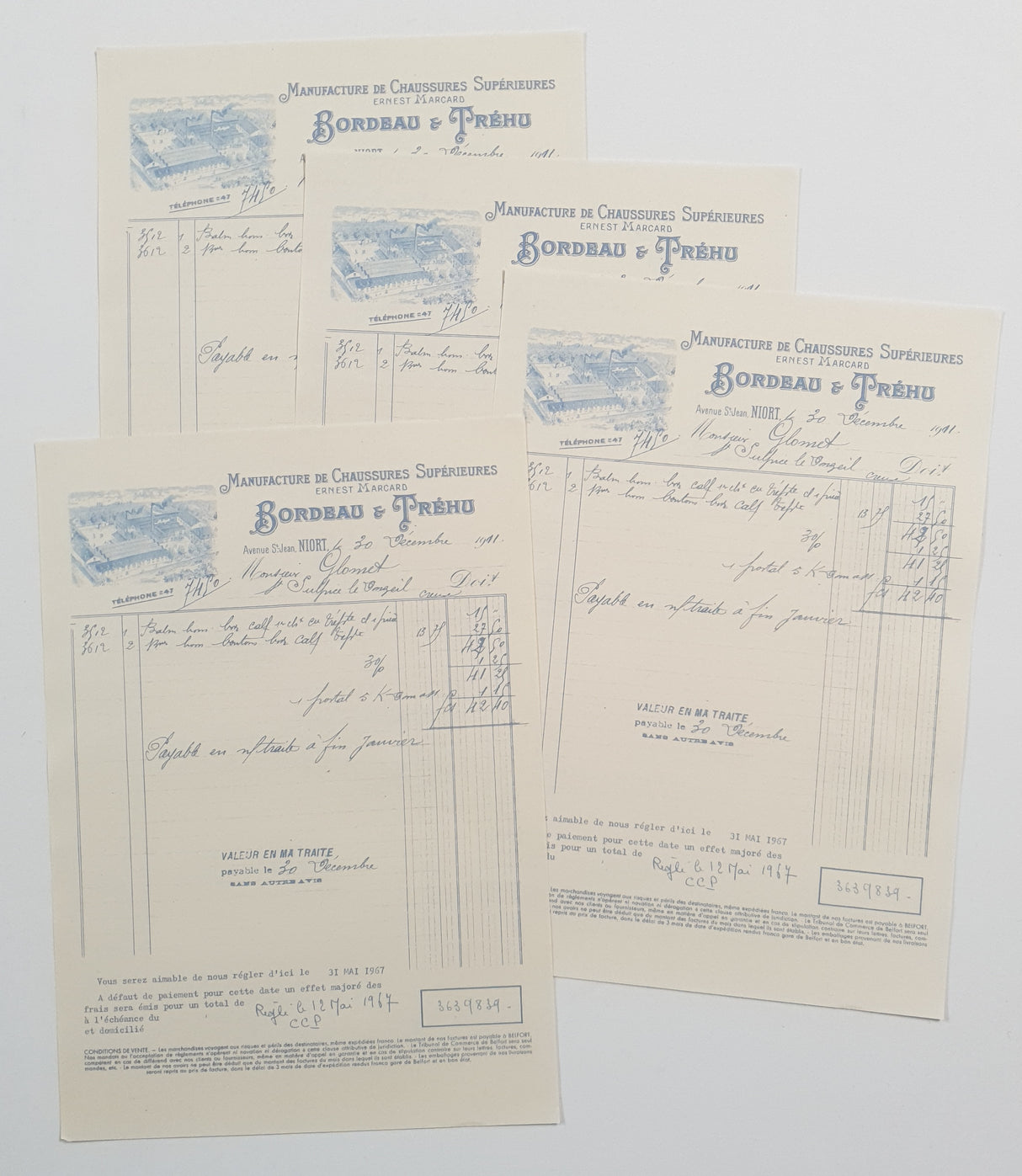 Faux Vintage Invoice Pack - 9024