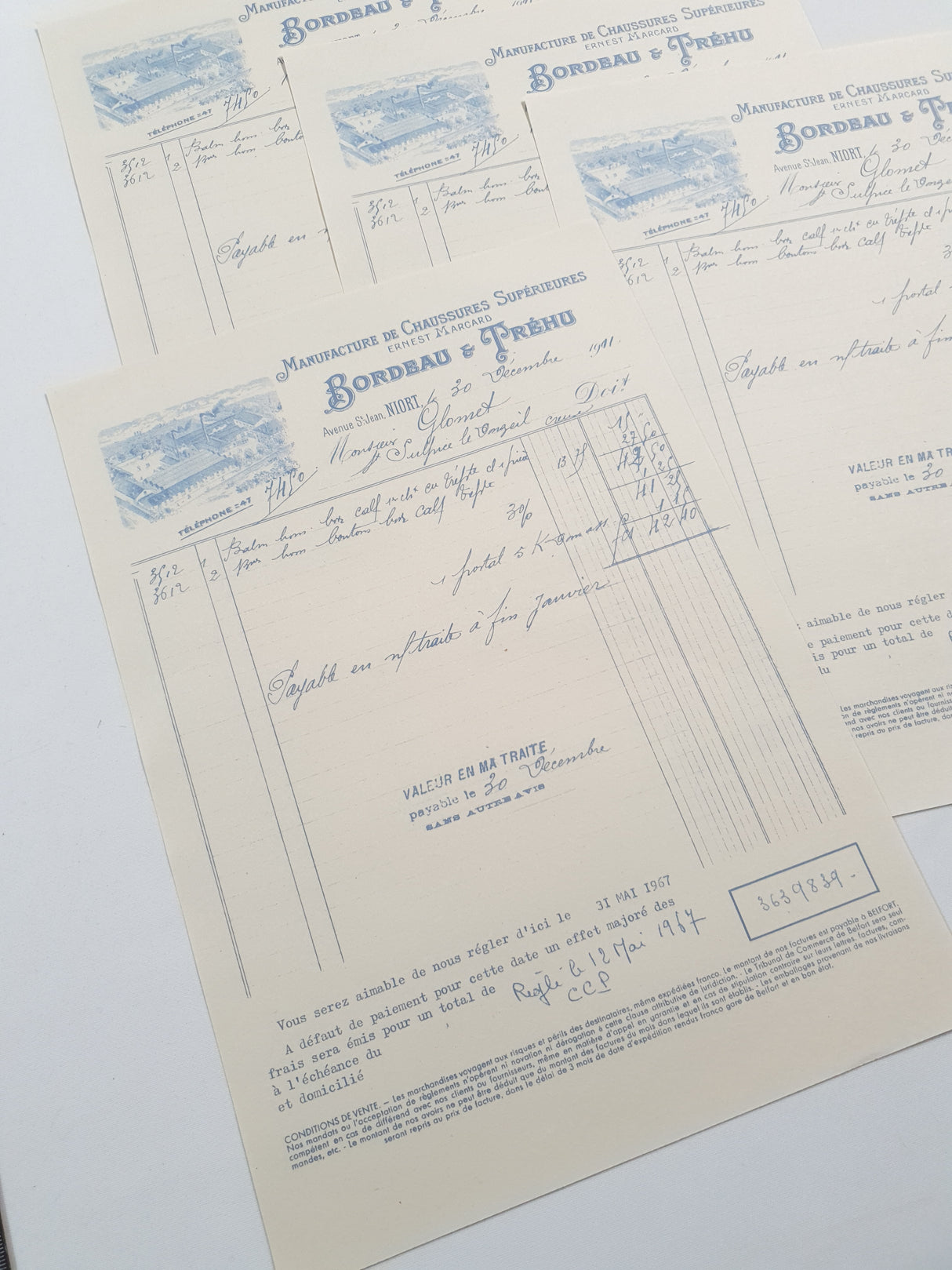 Faux Vintage Invoice Pack - 9024