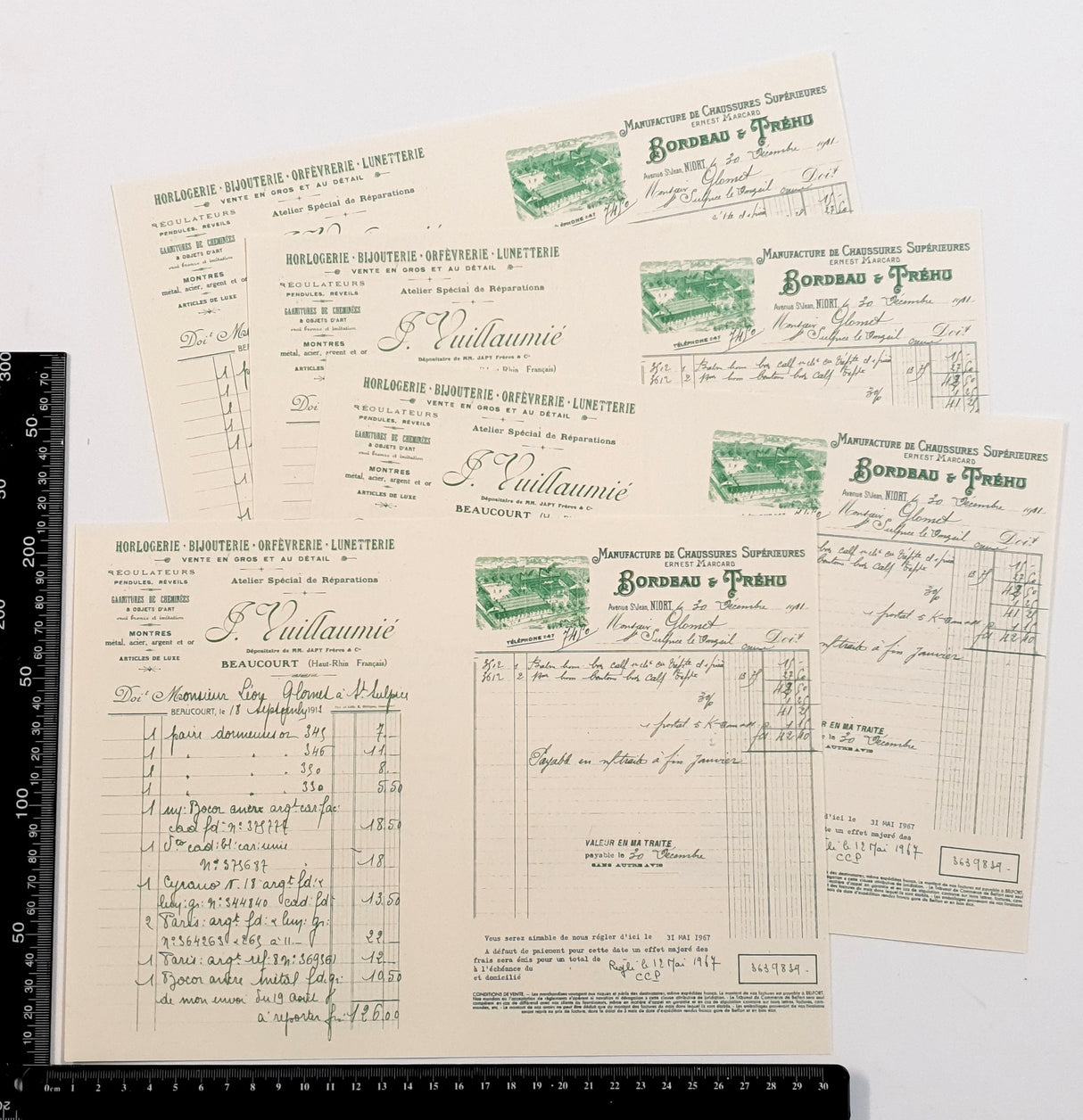 Faux Vintage Invoice Pack - 9026