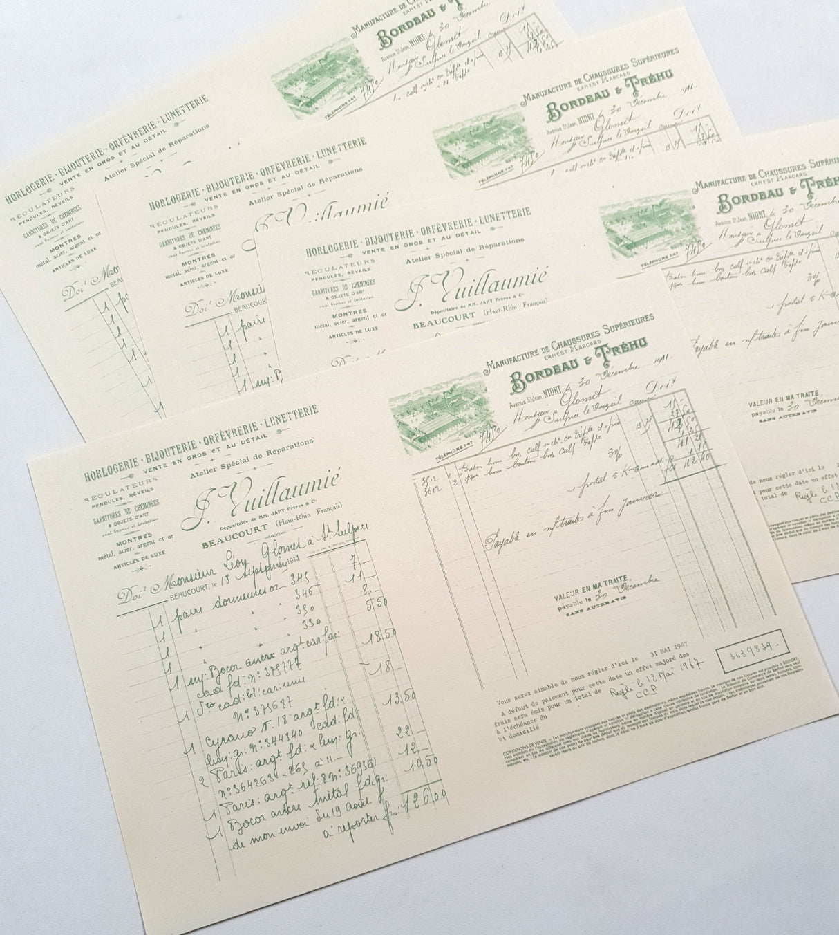 Faux Vintage Invoice Pack - 9026