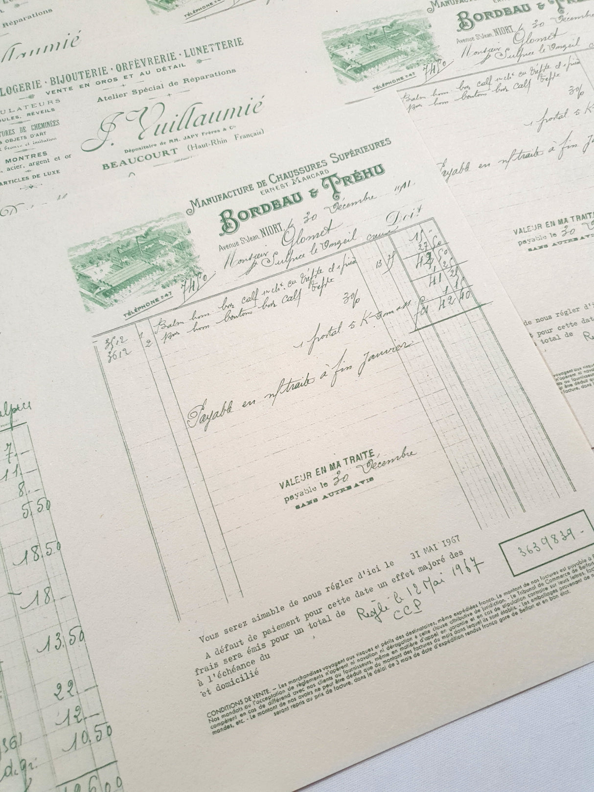 Faux Vintage Invoice Pack - 9026