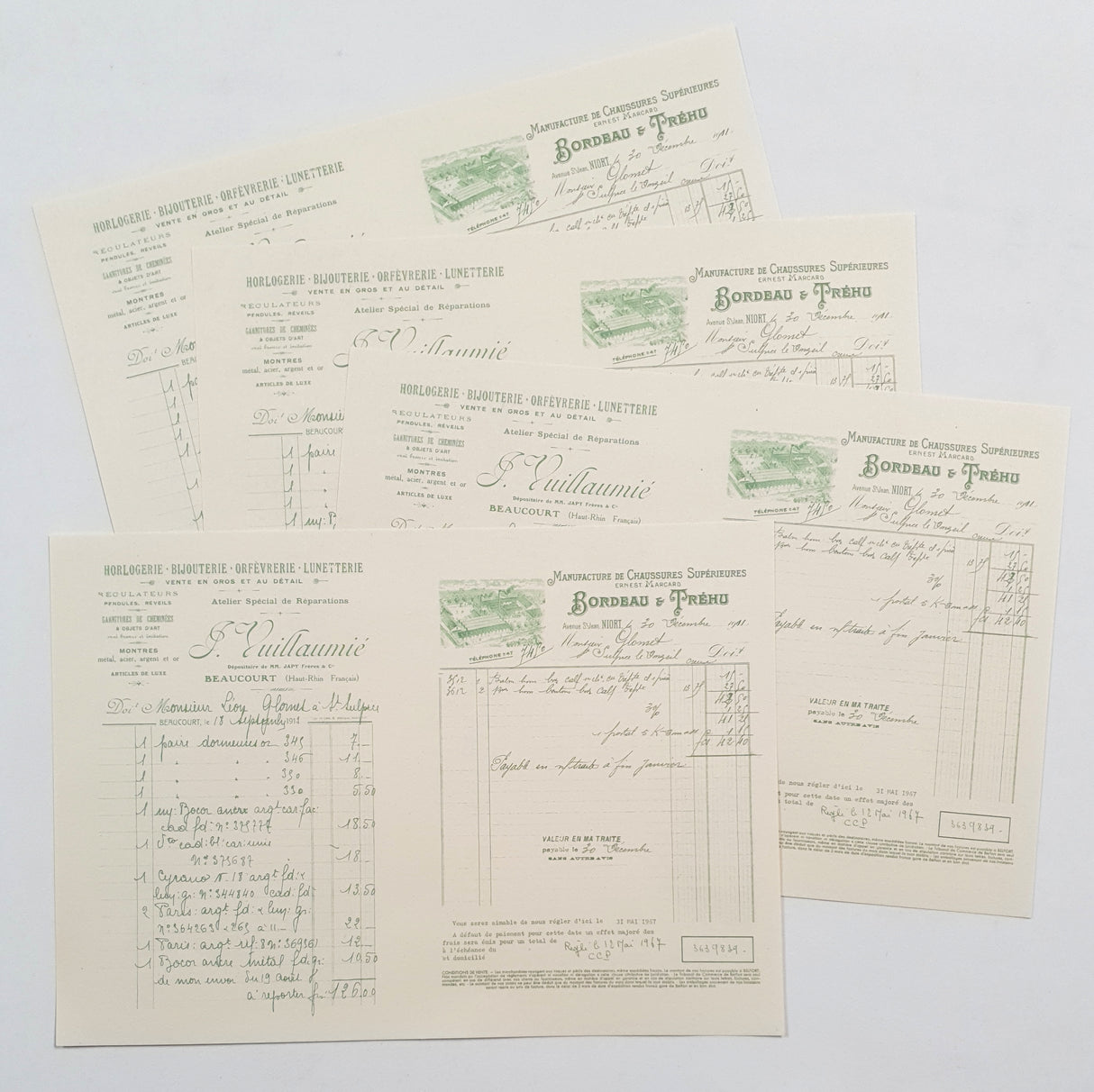 Faux Vintage Invoice Pack - 9026
