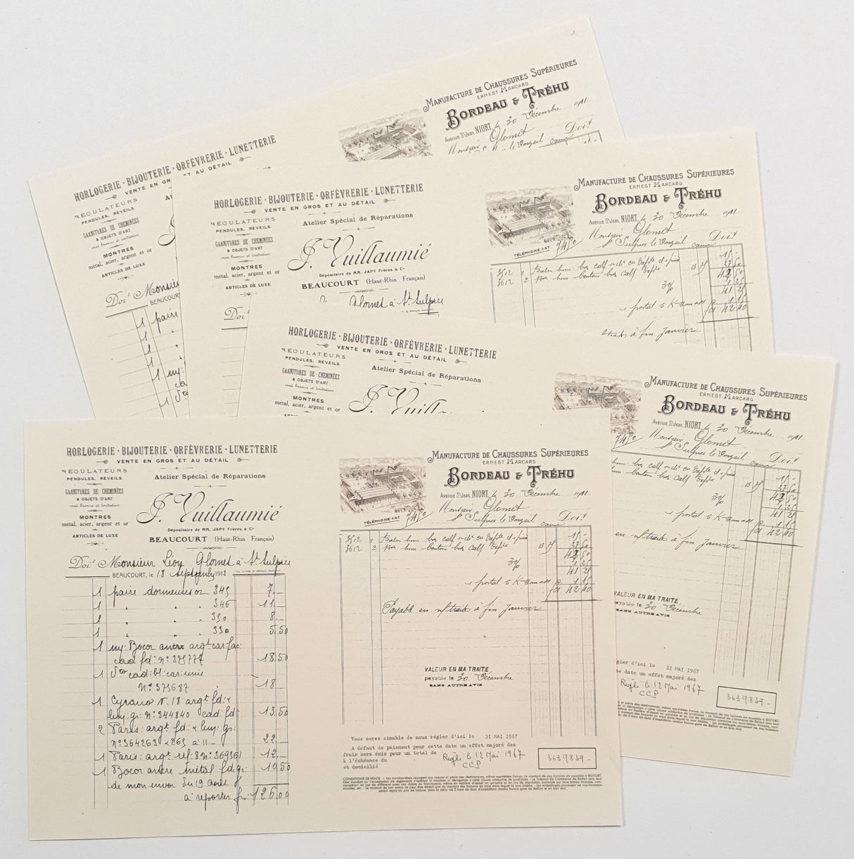 Faux Vintage Invoice Pack - 9027