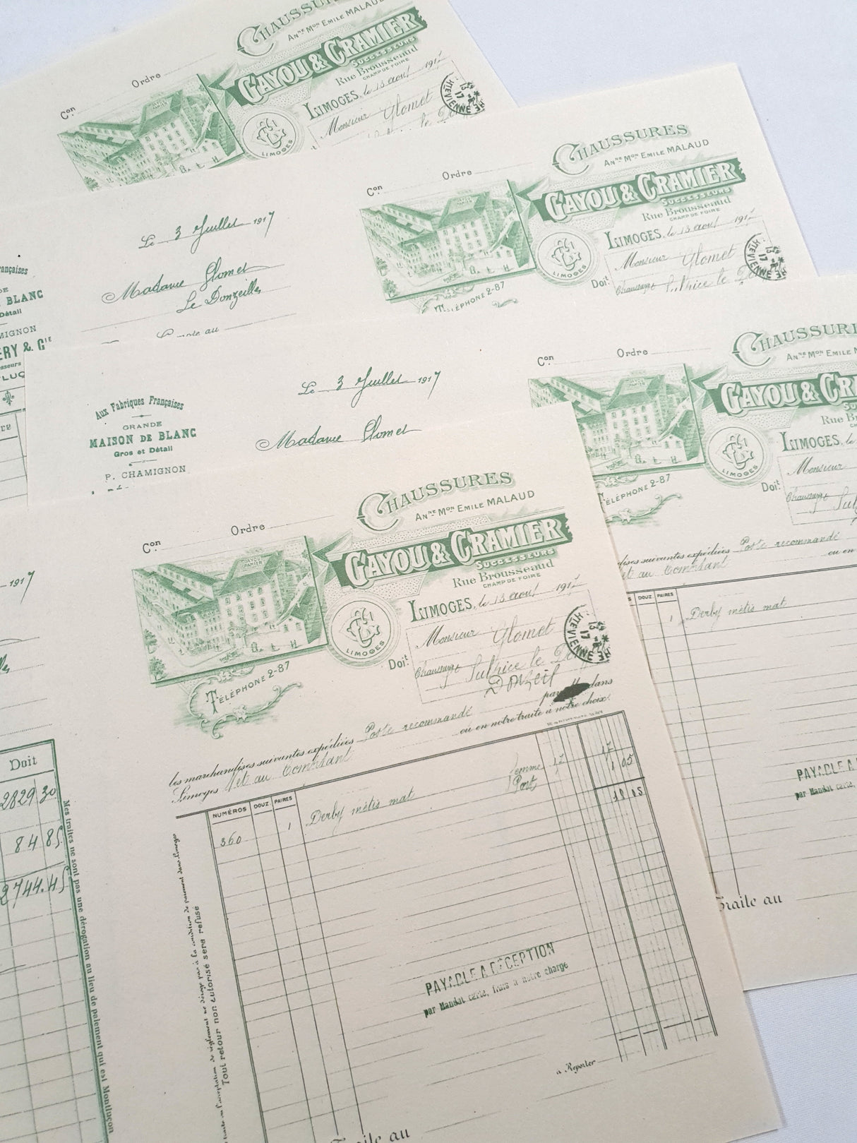Faux Vintage Invoice Pack - 9028