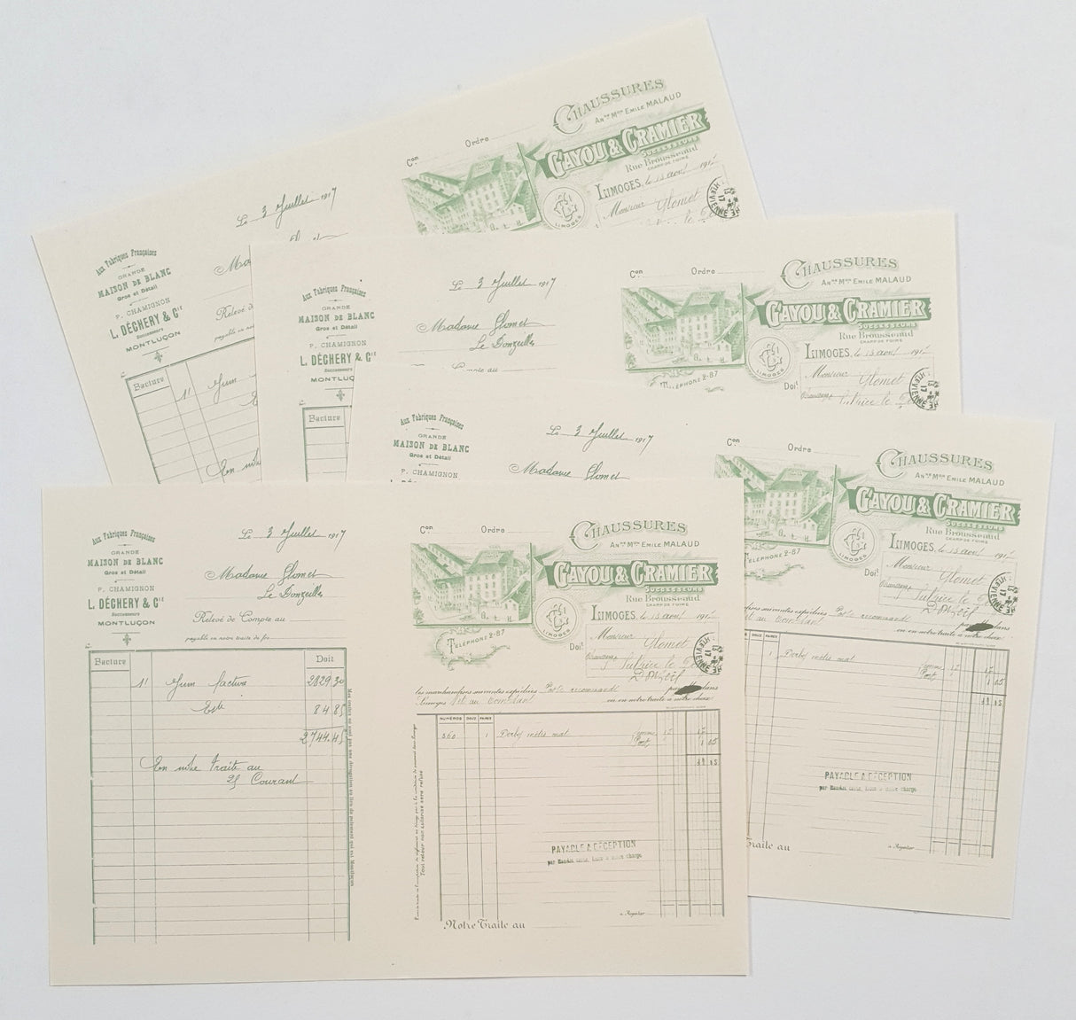Faux Vintage Invoice Pack - 9028