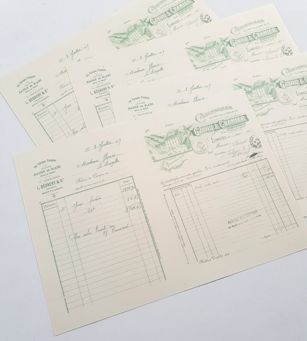 Faux Vintage Invoice Pack - 9028