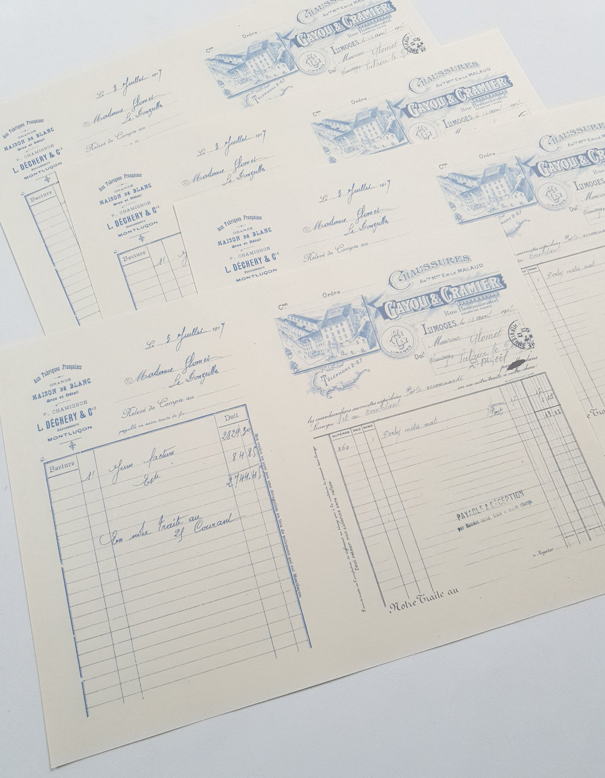 Faux Vintage Invoice Pack - 9029