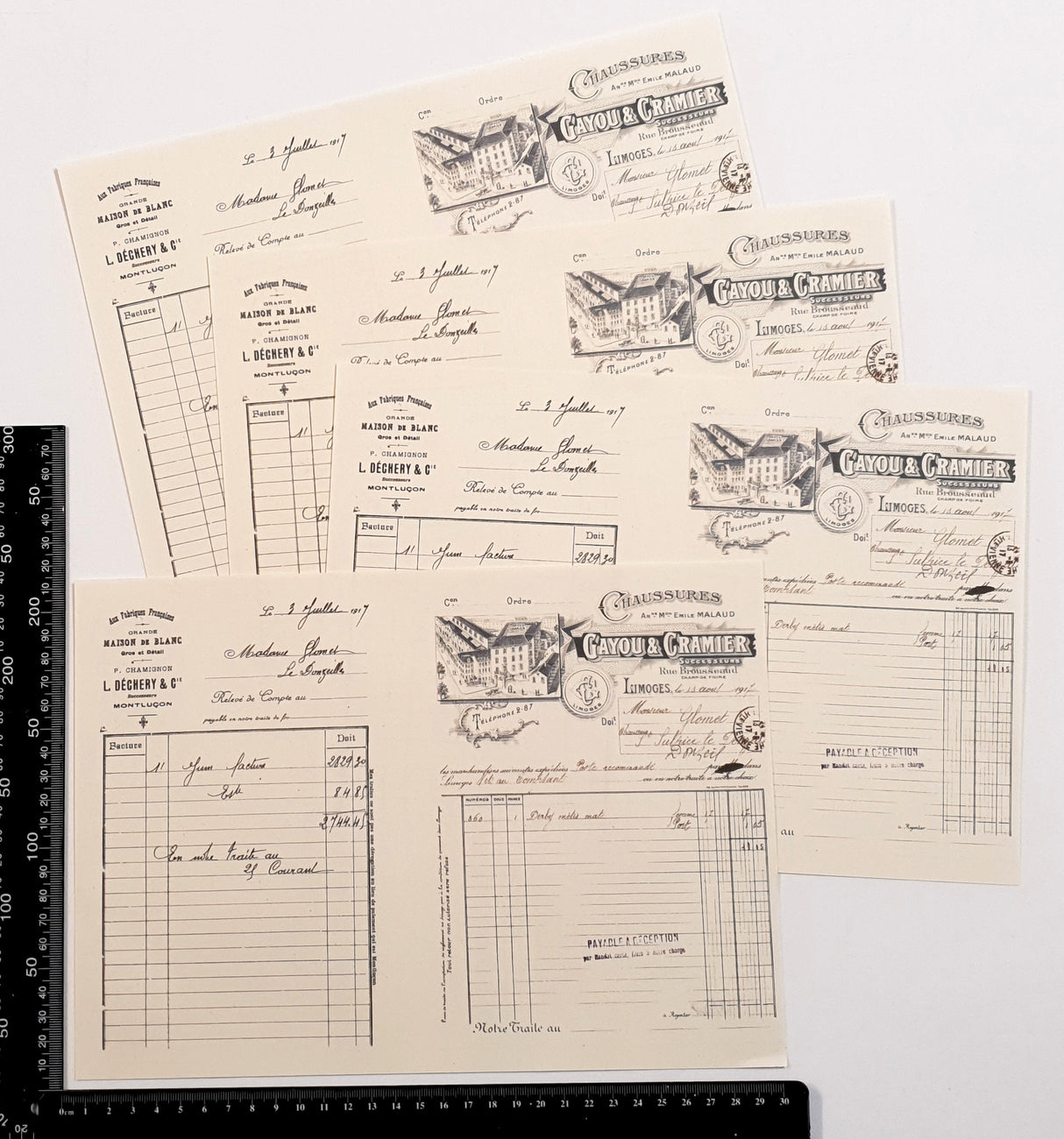 Faux Vintage Invoice Pack - 9030
