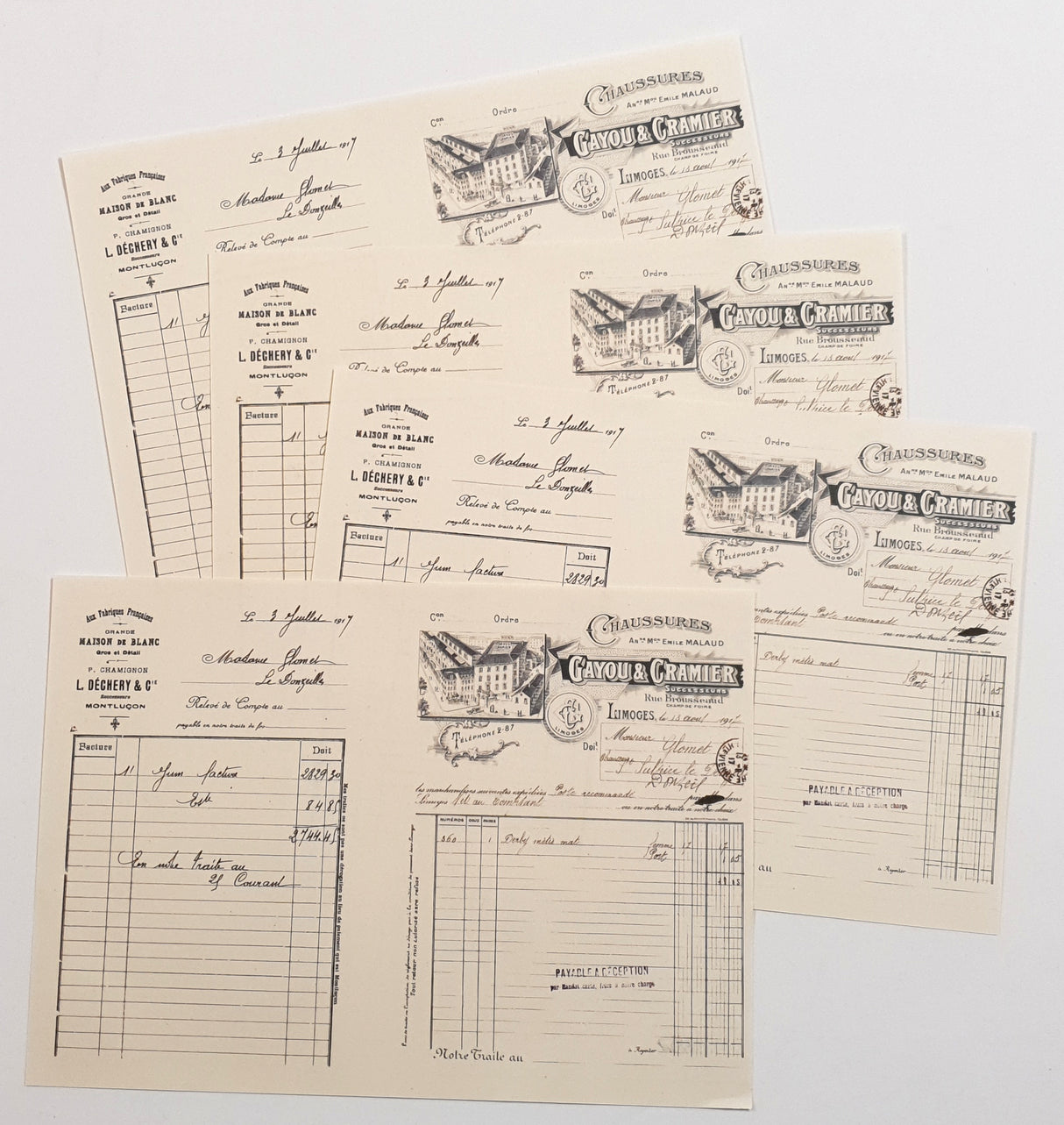 Faux Vintage Invoice Pack - 9030