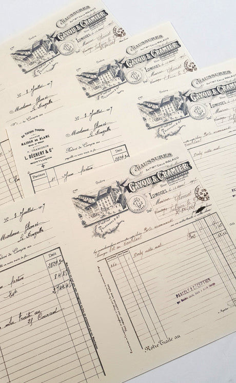 Faux Vintage Invoice Pack - 9030