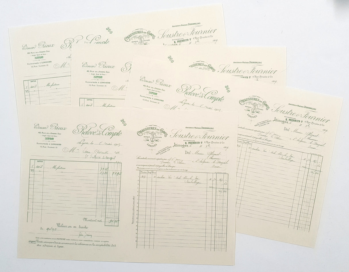 Faux Vintage Invoice Pack - 9031