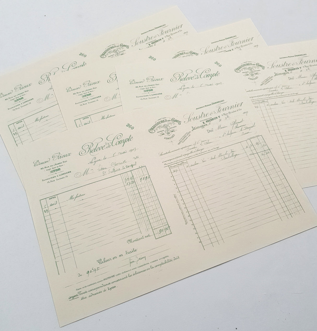 Faux Vintage Invoice Pack - 9031