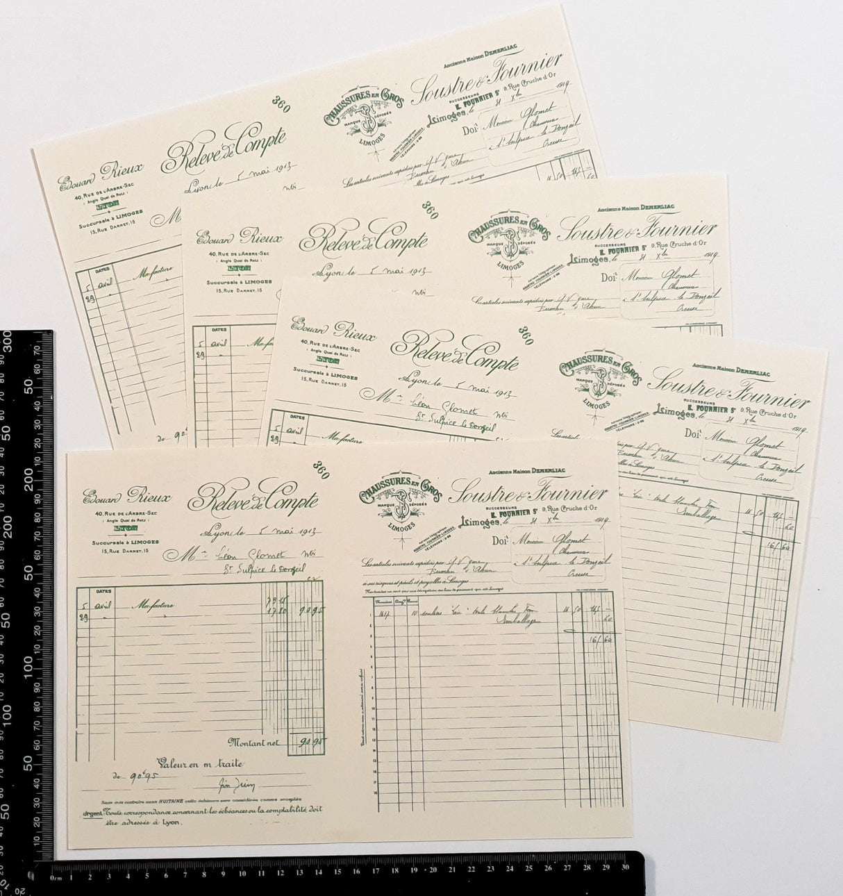 Faux Vintage Invoice Pack - 9031